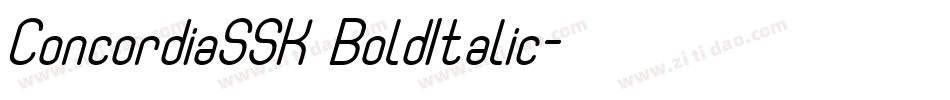 ConcordiaSSK BoldItalic字体转换